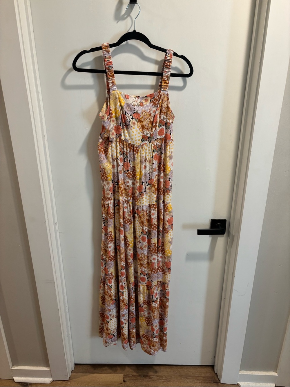 Floral Tiered Maxi Dress in Multi-Color